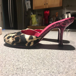 Emanuel Ungaro Animal Print Fabric Slides with Sna